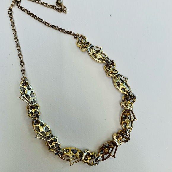 Vintage Blue Rhinestone Necklace and Bracelet - Picture 3 of 8